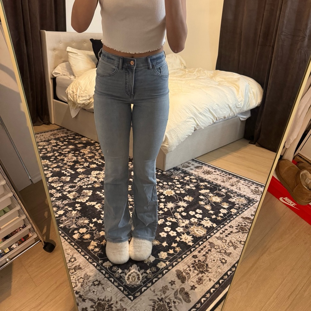 Express Light Blue Flare Jeans
